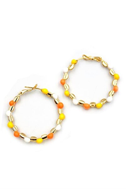 atastore2017 Enameled Hoop Earrings - MULTICOLOR