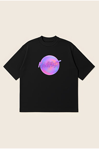 Moon Dancer Manifest Pink Oversize Boxy Cut Unisex 100% Cotton Printed Tshirt...