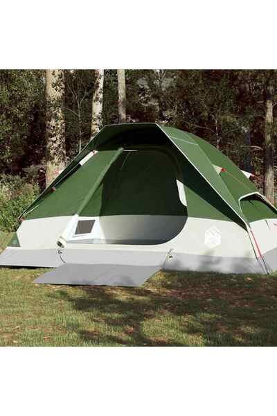 vidaxl Cort de camping cupola pentru 4 persoane, verde, impermeabil