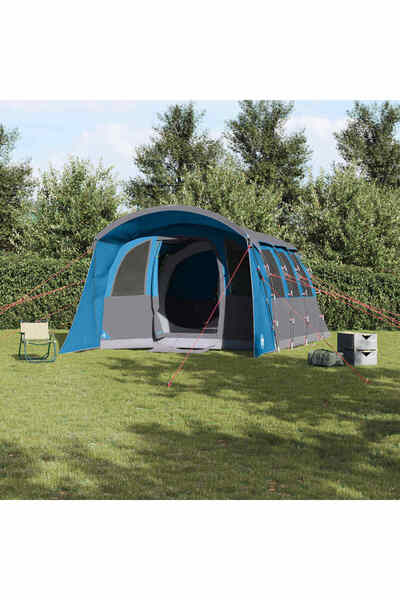vidaxl Cort de Familie cu acoperis Albastru si Gri 576 x 325 x 213 cm