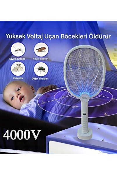 Empressco lstri Elektrikli Sinek Kovucu, Böcek Öldürücü USB Şarj Edilebilir S...