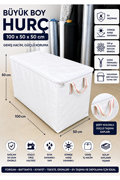 Branda Noktası 100x50x50 Sac de depozitare de dimensiuni mari, cu fermoar, im...
