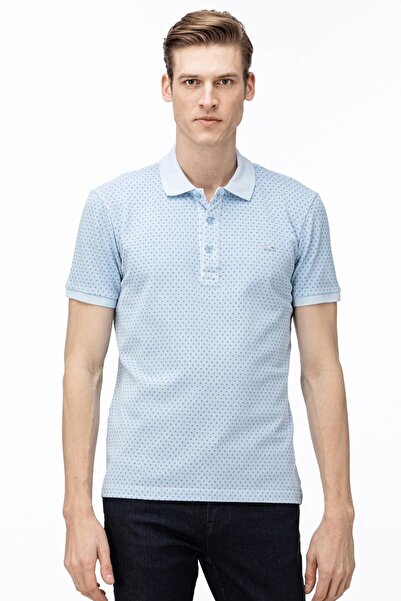 Lacoste Tricou polo slim fit pentru bărbați, albastru