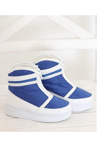 Mergenshoes Mavi Kz180 İçi Kürklü Kaymaz Çocuk Botu