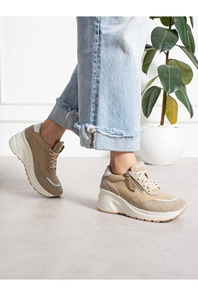 ALEMDAR AYAKKABI Larina Mink Genuine Leather Women's Sneakers
