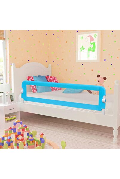 vidaxl Children's bed guardrail, 2 pcs., blue, 150x42 cm