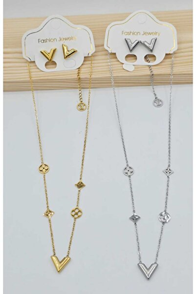 FASHİON JEWELRY قلادة ذهبية مع تعليقة لؤلؤ أنيقة