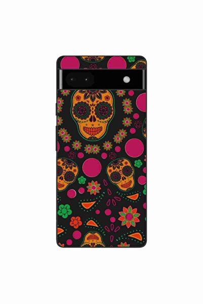 OEM Husa compatibila cu Google Pixel 6A Silicon Gel Tpu Model Halloween Flora...