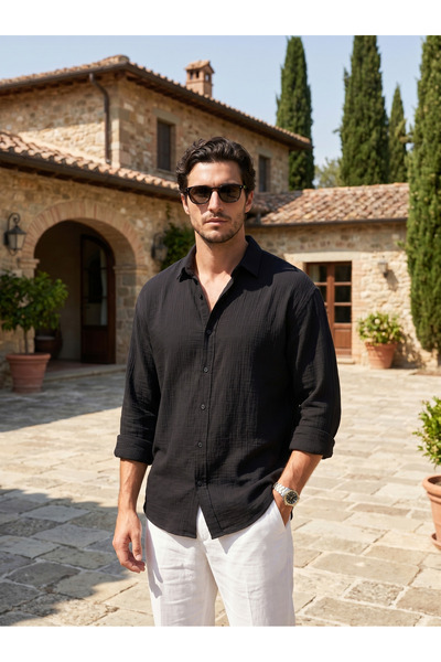 LUMAST Men's Premium Oversize Shirt - Alaçatı Rüzgarı