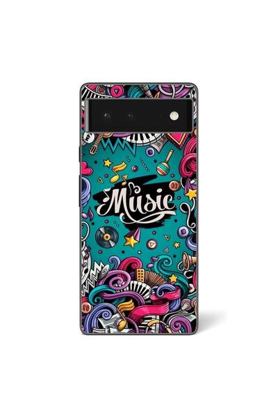 OEM Husa compatibila cu Google Pixel 6 Silicon Gel Tpu Model Pop Art Music