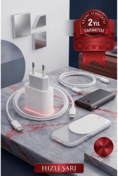 ŞARJ IOS 15 / 16 / 17 / Pro / Pro Max Hızlı Cihazı Aleti ( 35w Adaptör + Usb-...
