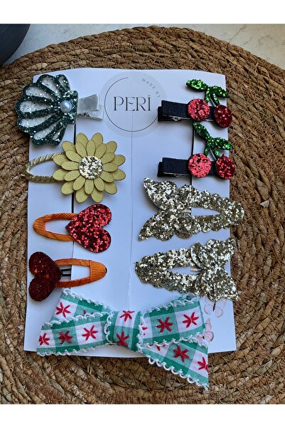 MADE BY PERİ Premium Handmade Buckle Set Combination - with Bow, Velvet, Sati...