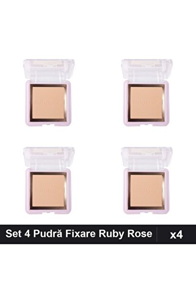 Ruby Rose Set of 4 Compact Powder PC20, Contouring Fix, Professional Manicure
