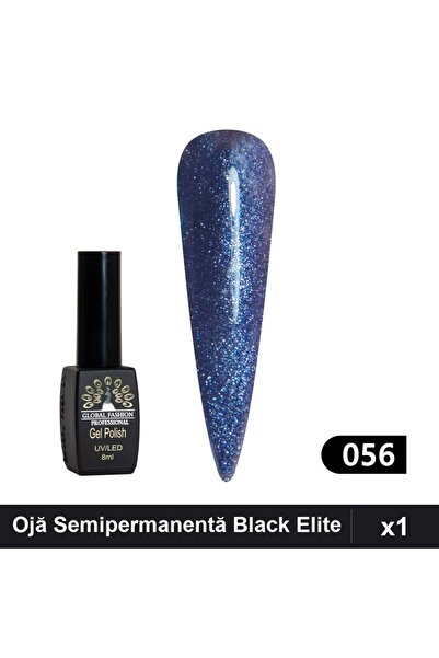 global fashion Ojă Semipermanentă Black Elite 8ml, Nuanța 056, Manichiură UV/LED