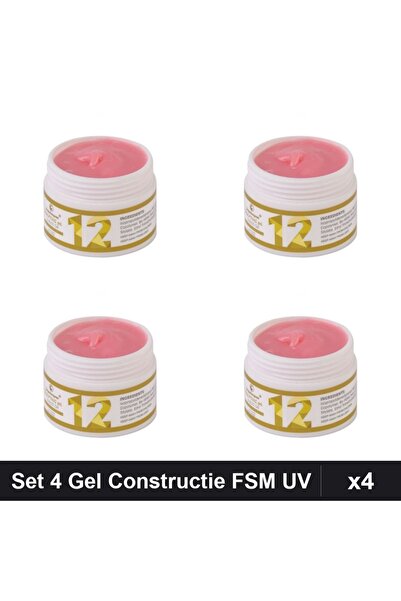 FSM Set of 4 UV LED Builder Gel 15g, Builder Gel Sculpting Manicure