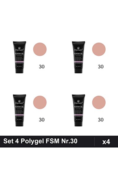 FSM Set 4 Polygel 30ml Nr.30, Constructie Unghii, Manichiura Gel UV/LED