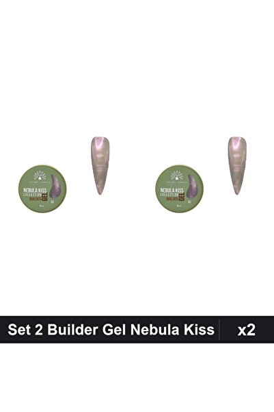 global fashion Set 2 Builder Gel Nebula Kiss 15g, Constructie Unghii UV/LED,