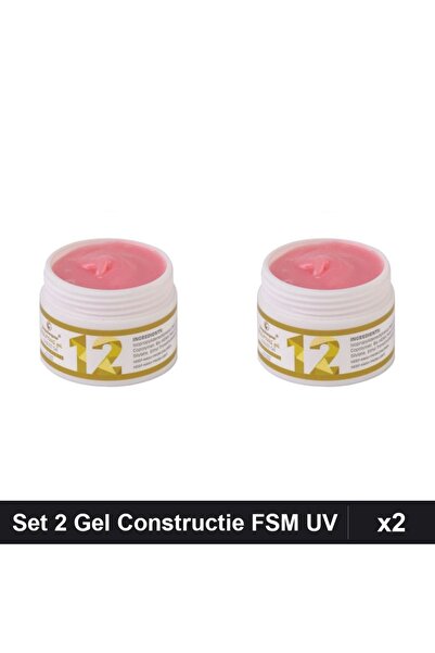 FSM Set of 2 UV LED Construction Gel 15g, Nail Builder Gel, Professional Mani...