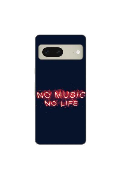 OEM Θήκη συμβατή με Google Pixel 7 Σιλικόνης Gel TPU Μοντέλο No Music No Life