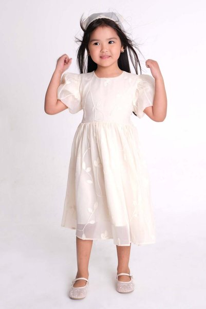 Sweet Luna Girl's back lace detailed bandana dress