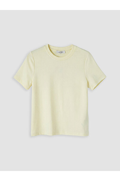 LC Waikiki Nevavm Farkıyla Oval Collar Soft Touch Women's T-Shirt
