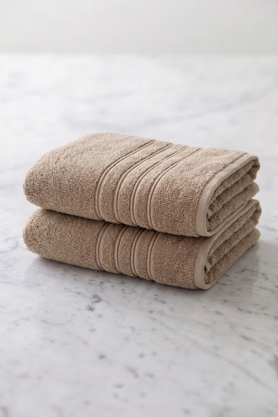 Anılsan Set 2 prosoape de mână Meryem 50x90 cm - Maro Lăptos 100% Bumbac