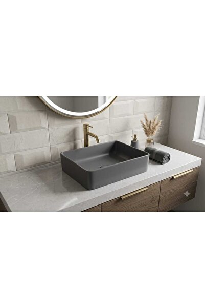Newarc SİLVER TEZGAH ÜSTÜ LAVABO MAT ANTRASİT
