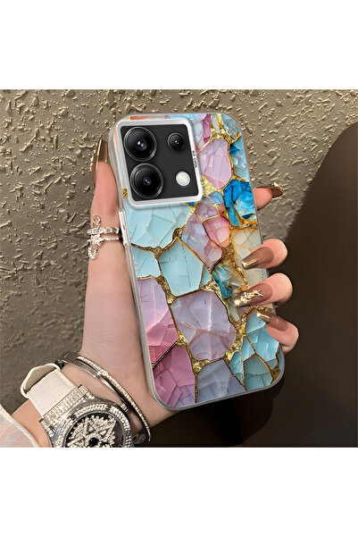ARTISHELL Redmi Note 13 Pro 5G Uyumlu Mermer Desenli Düşmeye Dayanıklı Telefo...