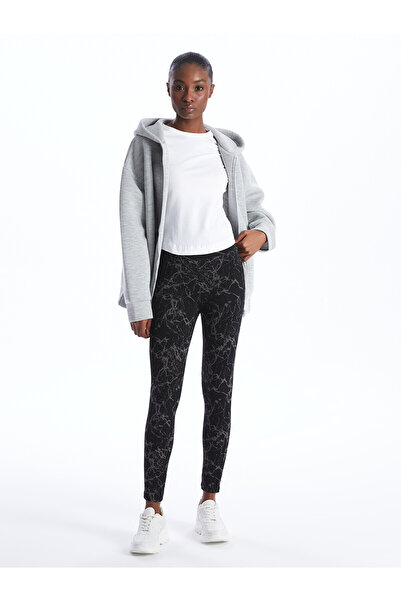 LC Waikiki Nevavm Women's Patterned Leggings with Elastic Waist with a Differ...