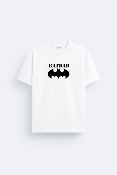 cesita تي شيرت أبيض من القماش القطني المطبوع عليه هدية عيد الأب من Batdad