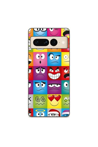 OEM Husa compatibila cu Google Pixel 8 Pro Silicon Gel Tpu Model Funny Faces