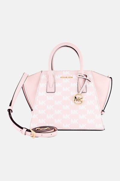 Michael Kors Women Allover Print Satchel Bag, Blush Pink