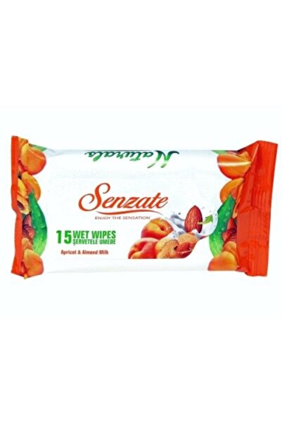 Senzate Υγρό μαντηλάκι, senzate, 15 τεμάχια, γάλα βερίκοκου και αμυγδάλου, bi...