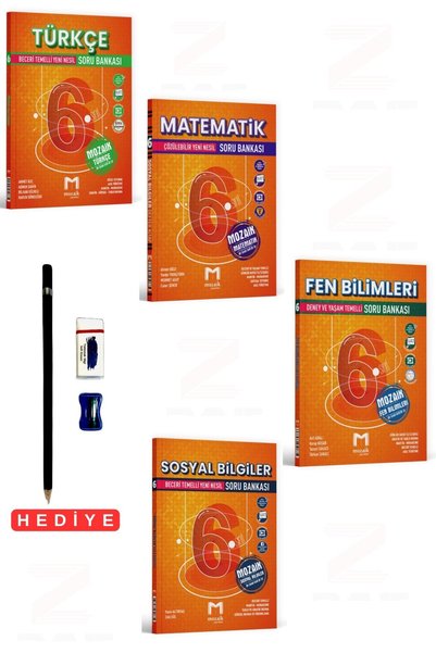 Mozaik Yayınları 6 Sınıf Türkçe-Matematik-Fen Bilimleri-Sosyal Bilgiler-Soru ...