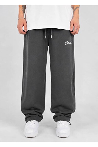 zaee Signature Embroidered Adjustable Leg Baggy Sweatpants