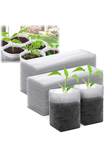 Arabest 100 Pcs Biodegradable Plant Nursery Bags,Eco-Friendly Fabric Seedling...