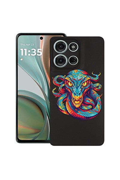 bestcase Калъф за Motorola Moto G75, Дракон в мечтани цветове, Тънък силиконо...
