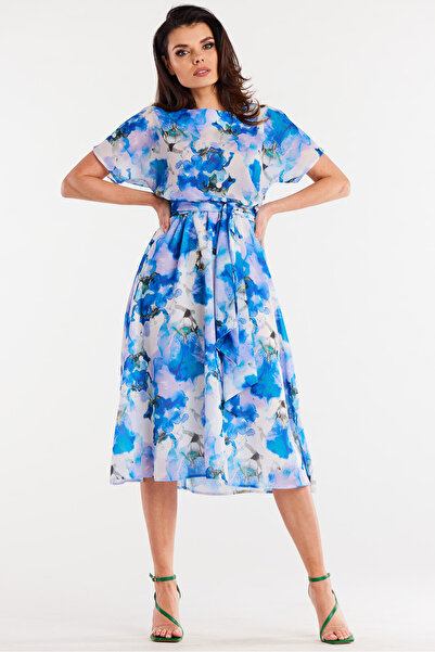Awama Dress A510, Awama, Polyester, Blue, S INTL