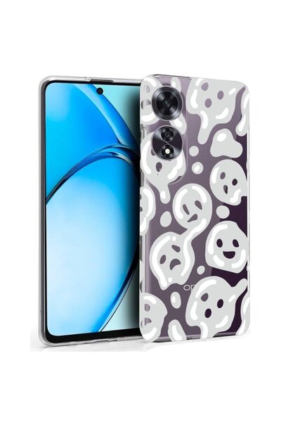 bestcase Θήκη για OPPO A60 4G, Διαφανής Σιλικόνη 2MM, Γκρι Αισθησιακό Smiley,...