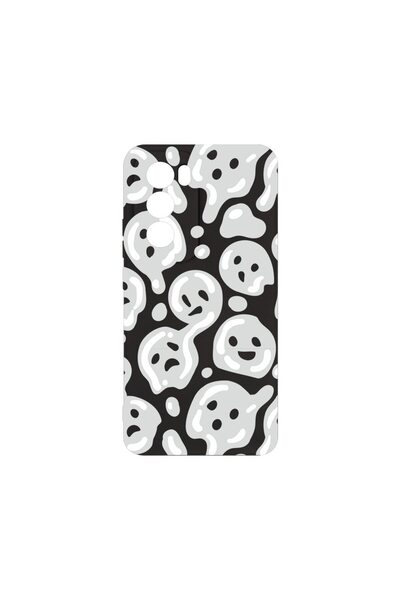 bestcase ¬Æ Husa Premium Silicon, Compatibila Cu OPPO Reno12, Gray Acid Smile...