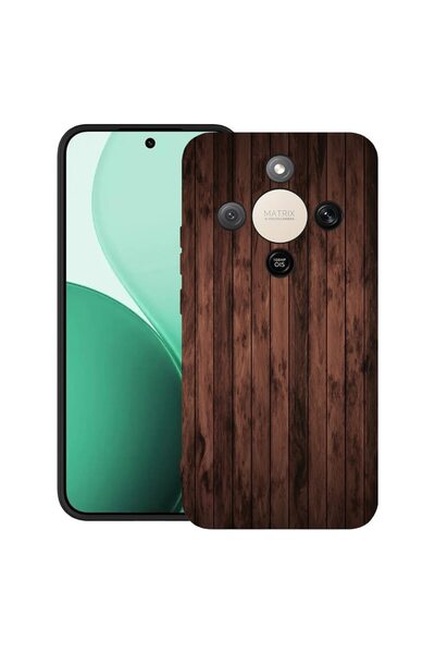 bestcase Ултра тънък TPU калъф, съвместим с Honor Magic8 Lite, Дърво орех, 31...