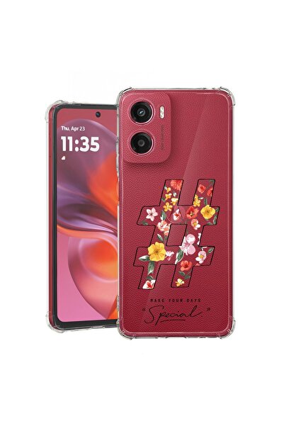 bestcase Θήκη συμβατή με Motorola Moto E15, Αντικραδασμική 1.5MM, Hashtag, Πρ...