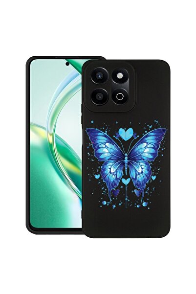 bestcase Θήκη για Honor 200 Smart, Λεπτή Σιλικόνη, Μπλε Πεταλούδα, Προστασία ...