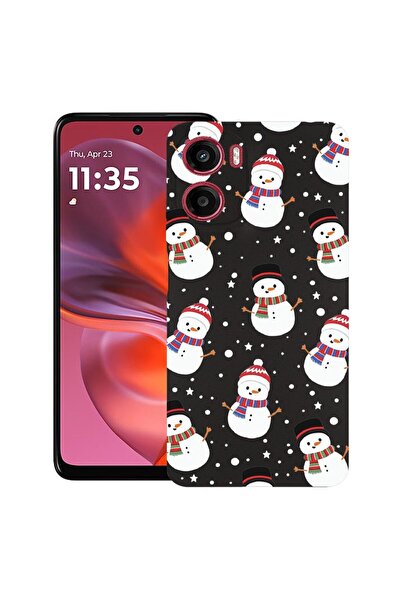 bestcase ¬Æ Husa pentru Motorola Moto G05, Snowman, Slim Silicon 0.8MM, Antis...
