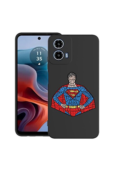 bestcase Калъф за Motorola Moto G45 с калиграфски дизайн Супермен, TPU матов ...
