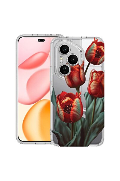 bestcase ¬Æ Husa Anti Shock Compatibila cu Honor 400 Pro, Floral - Red Tulip,...