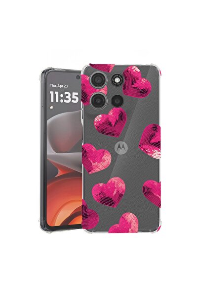 bestcase ¬Æ Husa Anti Shock pentru Motorola Moto G56 cu Design Heart Pattern,...