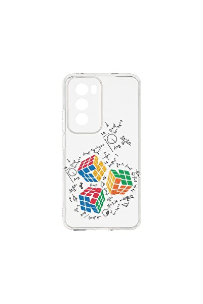 bestcase ¬Æ Husa Clear Silicon 2MM, Compatibila Cu OPPO Reno12 5G, Rubik Cube...