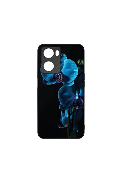 bestcase Тънък стъклен калъф, съвместим с OPPO A57 4G / A57s, Синя орхидея, H...