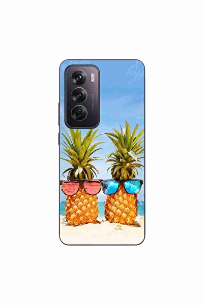 OEM Husa compatibila cu Oppo Reno12 Pro Silicon Gel Tpu Model Beach Pinneaples